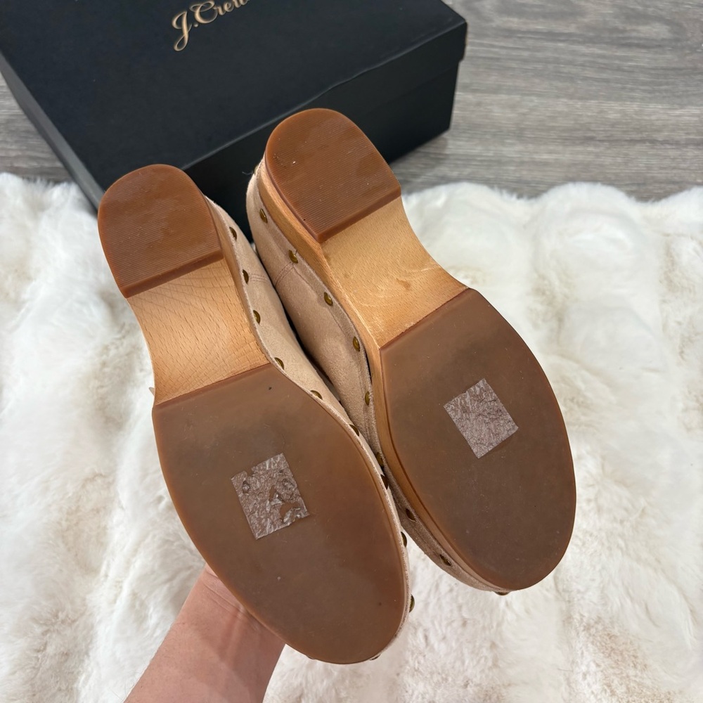J. Crew suede Chelsea faux fur lined studded clog boots im suede - 7.5 - Picture 6 of 9
